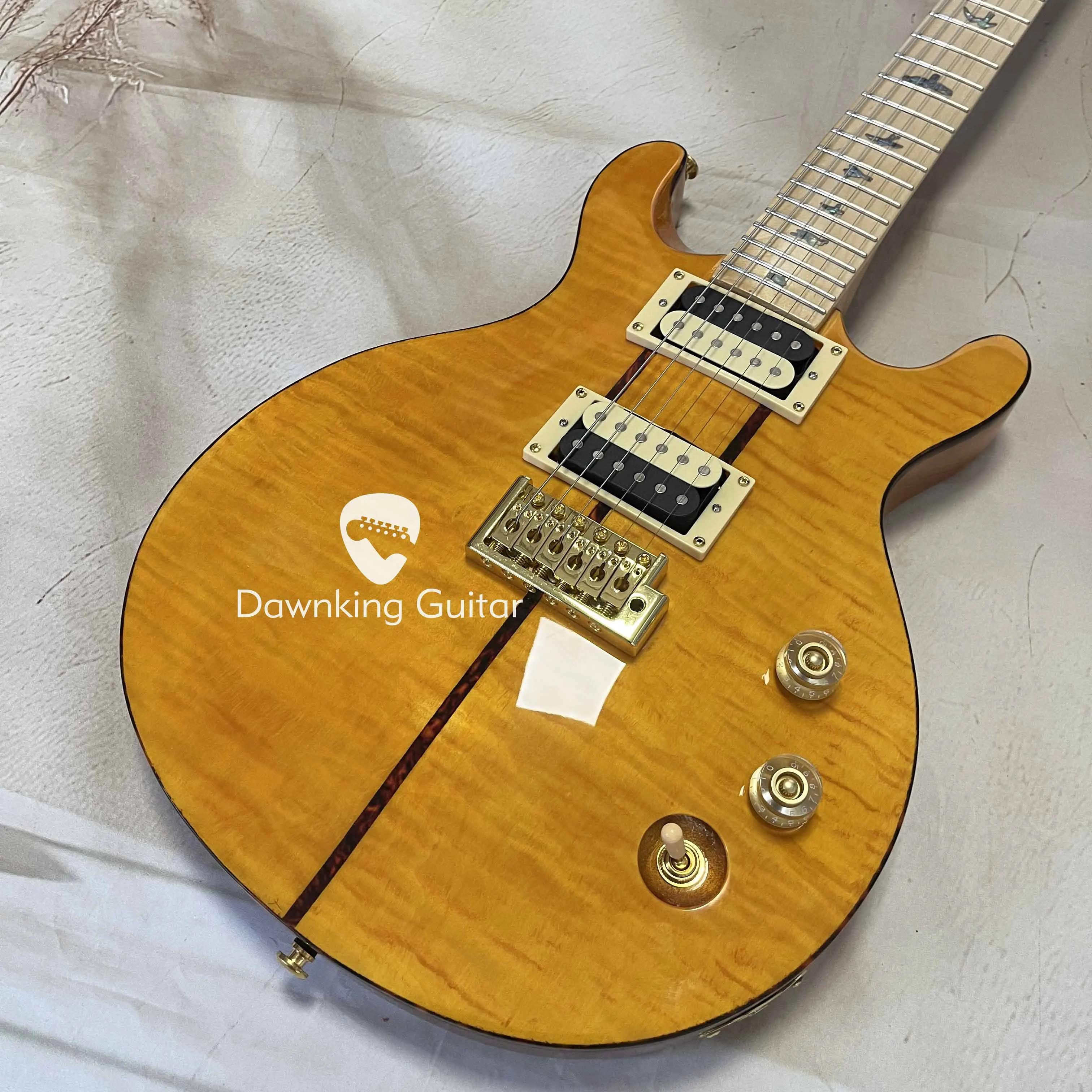 

Высочайшее качество PRS электрогитара тигр желтый клен гриф золото фурнитура в наличии Бесплатная доставка Рождественский подарок Бесплатная доставка