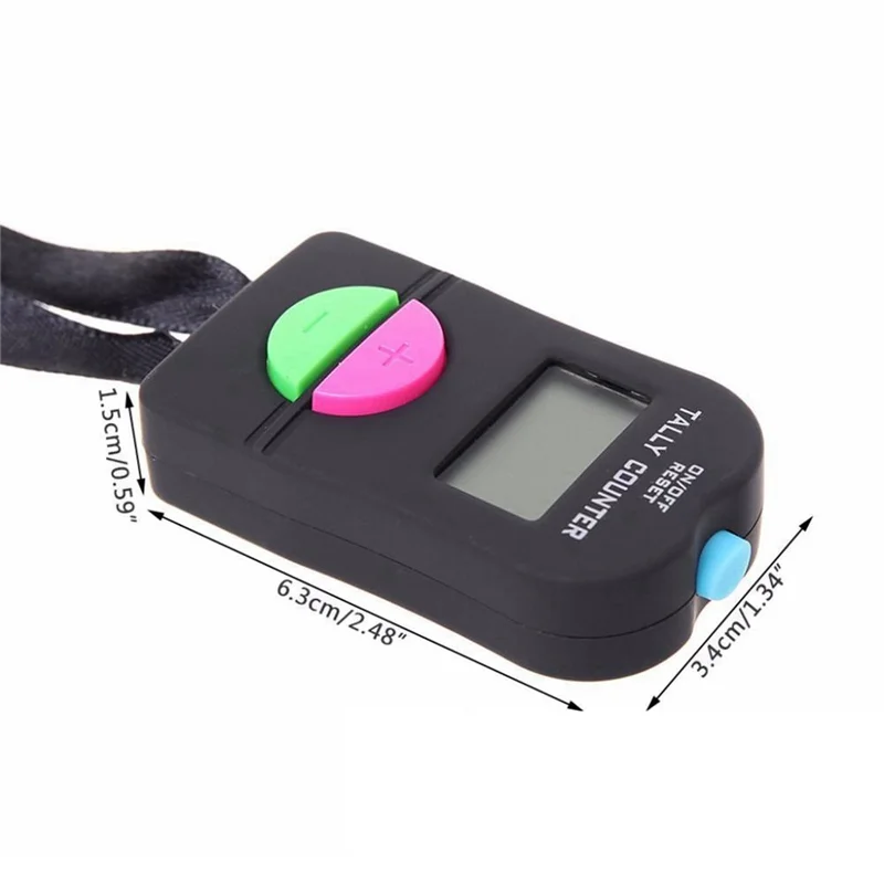 A24U2 Pcs Digital Hand Tally Counter Electronic Add Subtract Manual Clicker Handheld Mechanical Number Click Counter