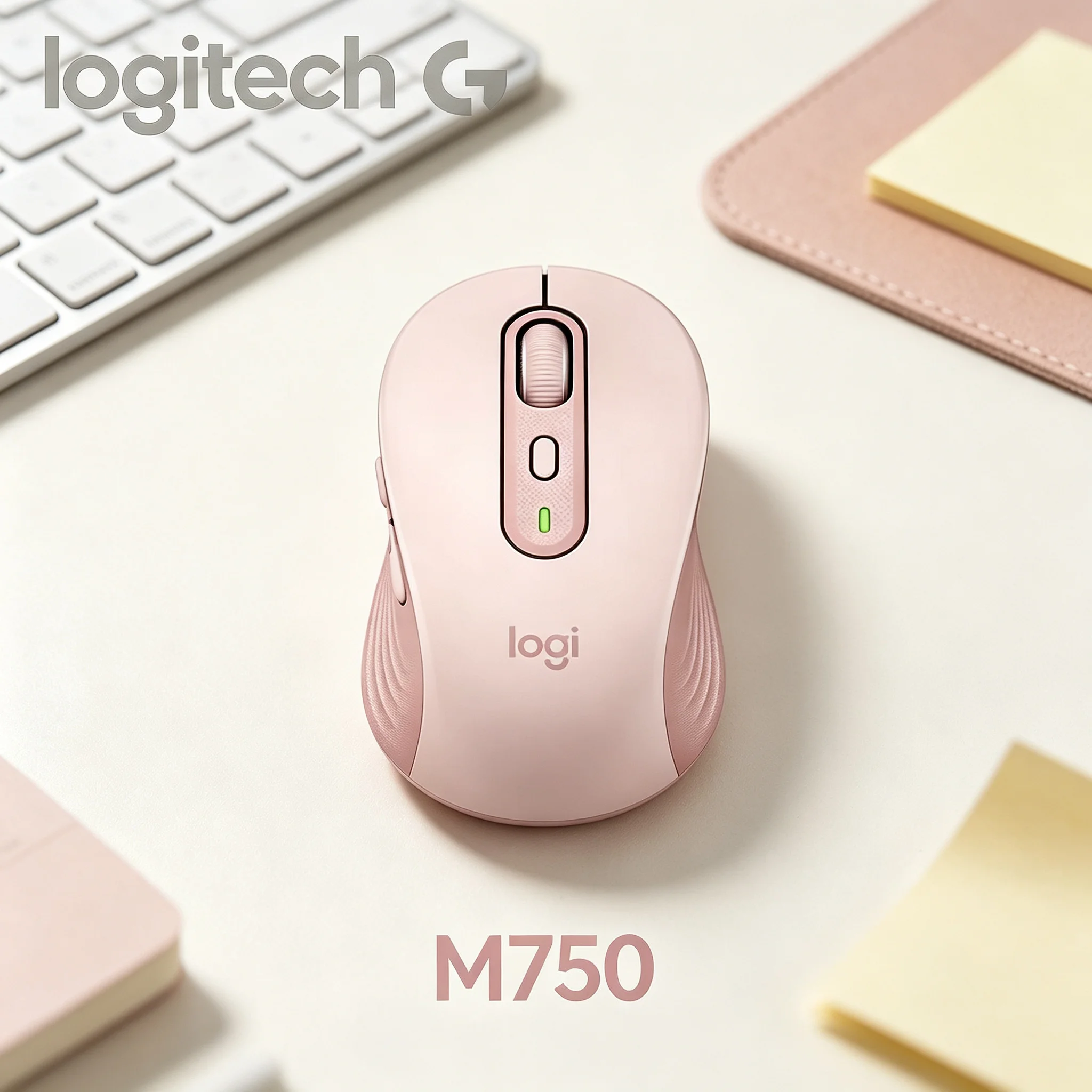 Logitech M750 Minimalist Stylish Silent Wireless Mouse Ideal Accessory For Modern Home‑Office Desktop Working Station