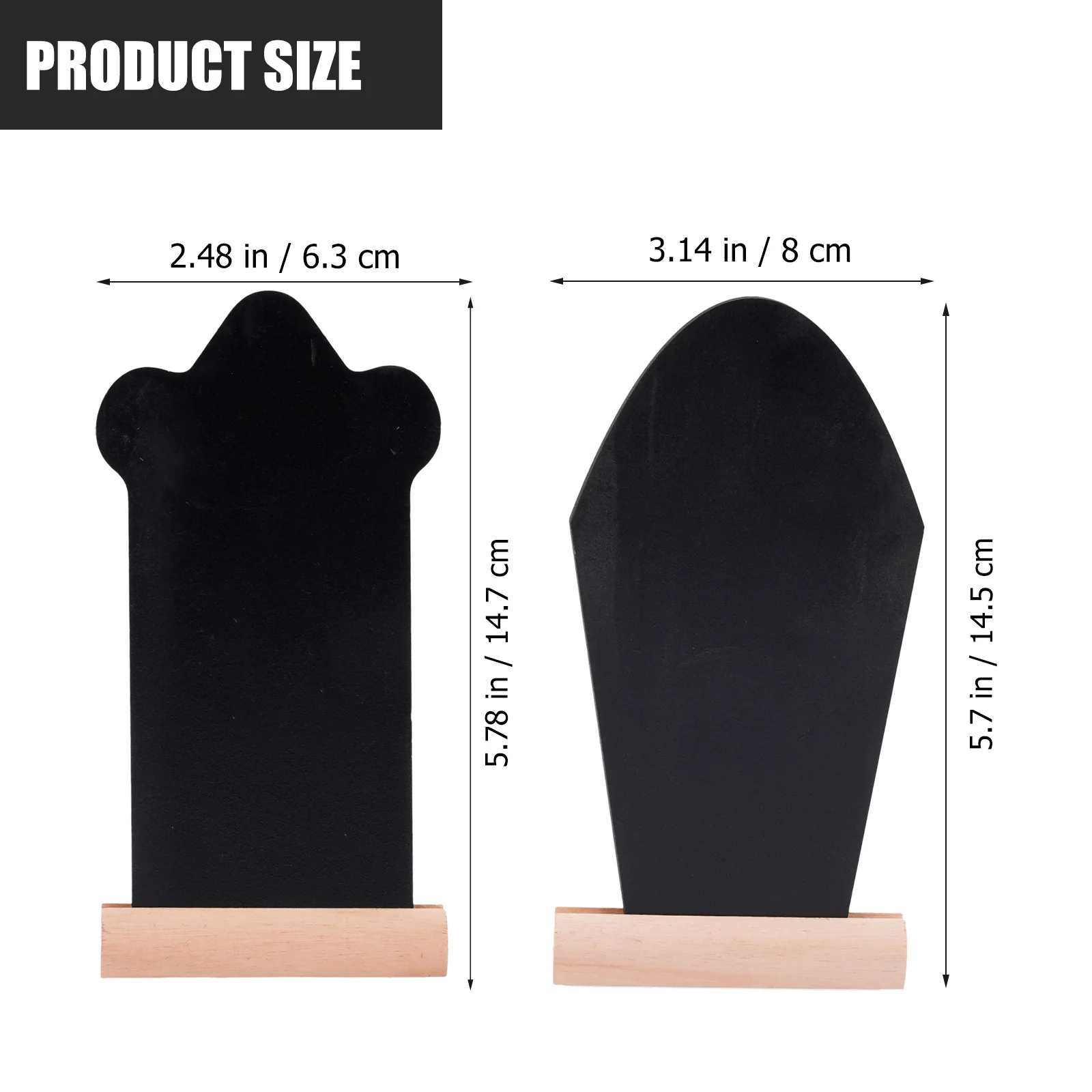 2pcs Mini Blackboard Sign Wooden Double-Sided Chalkboard Table Decor For Home Bar Wedding Message Board Desktop Display Craft