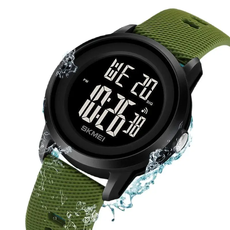 SkmeiElectronique montre étudiant mâle et femelle Couple montre lumineux étanche réveil synchronisation multifonctionnel électronique Wai