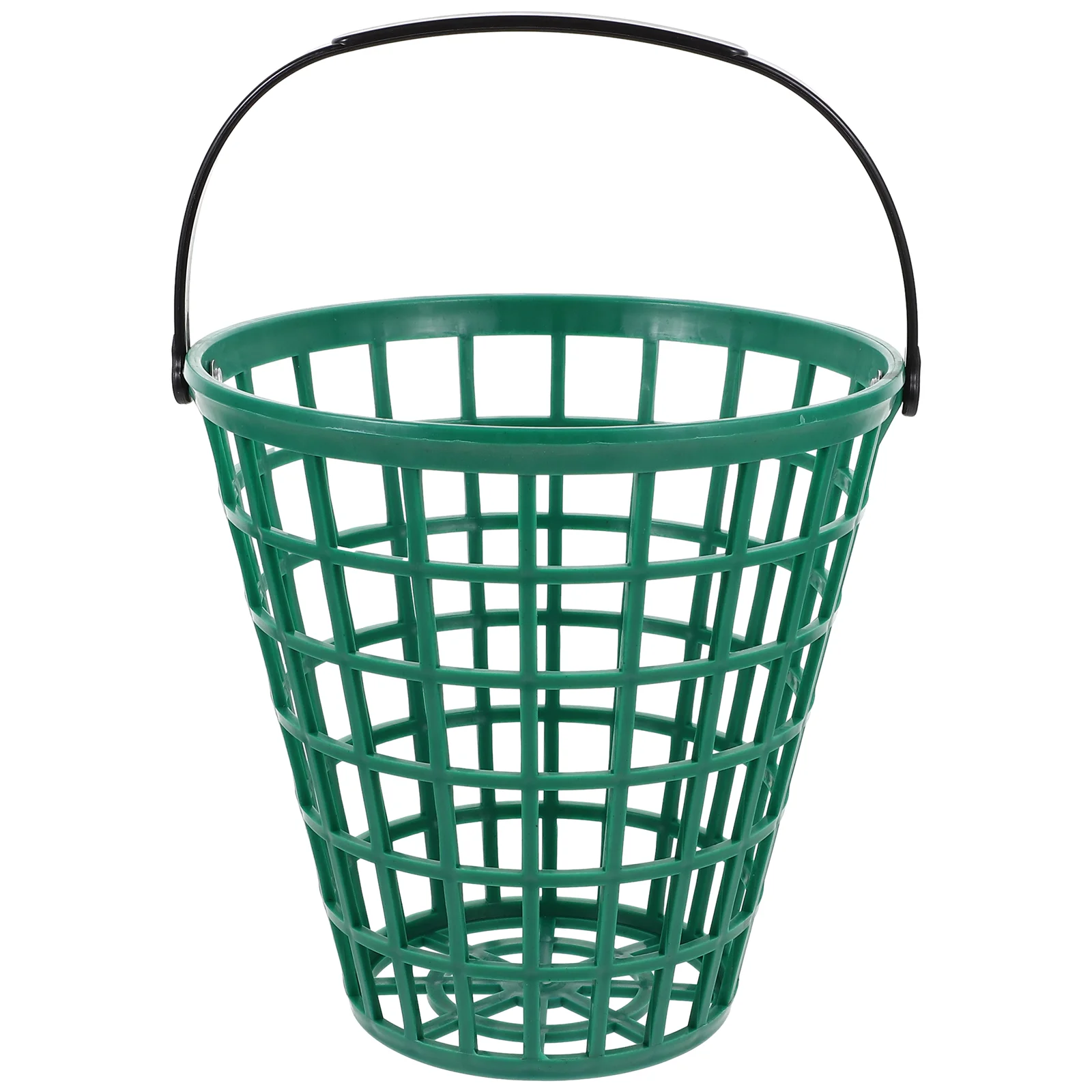 Golfball Container with Handle Basket Lid Hoop Carrying Green Bucket Man Storage Bins