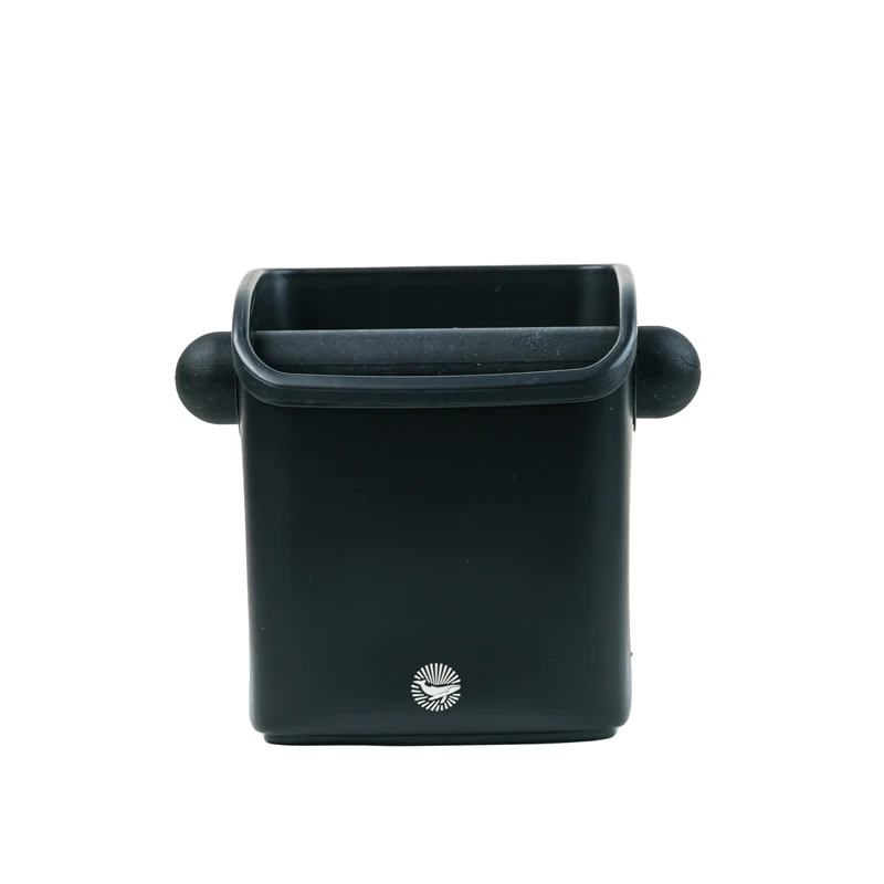 CAFEDE KONA Coffee Knock Box, 700 mL Compact Espresso Grounds Bin with Rubber Knock Bar and Non-Slip Base for Home Coffee Corner