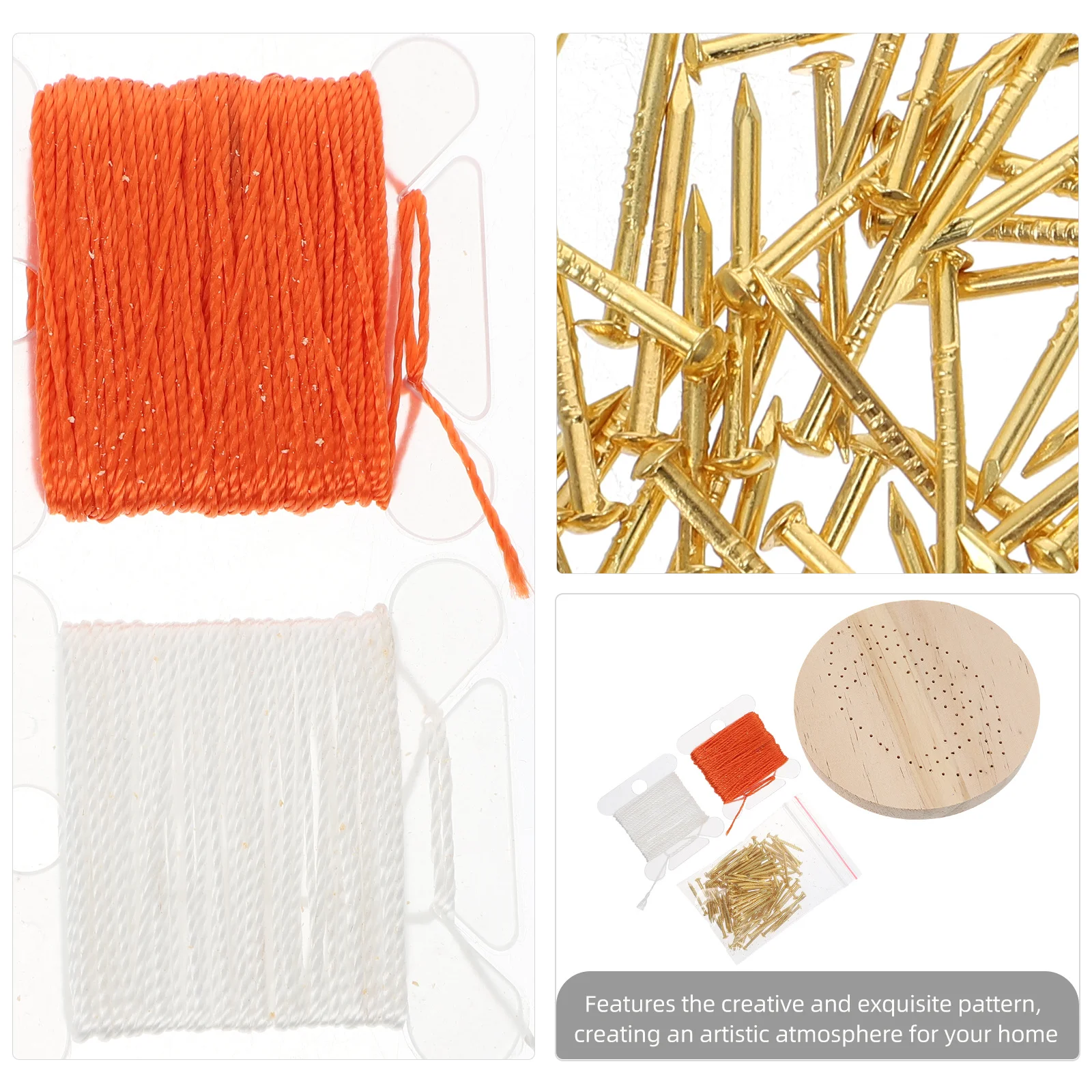 

1 set 1 Set Art Craft Kit Nail String Painting Material Winding Drawing Diy Nail String Handmade Gift Supply Craft Diy