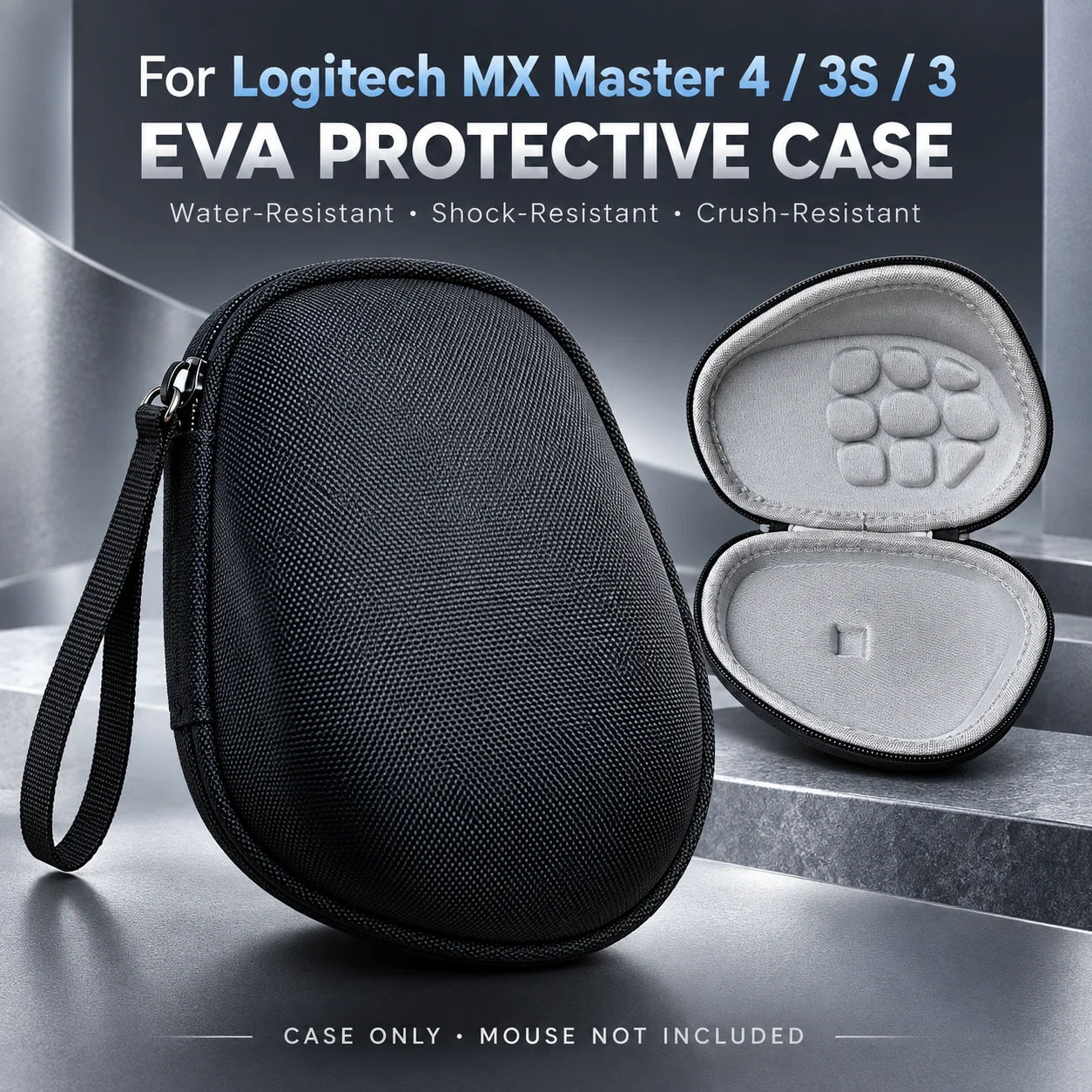Mouse Travel Case for Logitech MX Master 4 3S 3 Wireless Bluetooth Mouse Portable Hard Shell Protective Storage Carry Bag