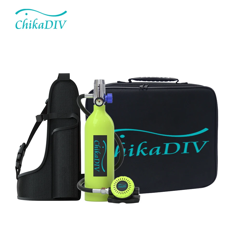 Chikadiv Diving Equipment Scuba Air Tank Diving Bottle Oxygen Cylinder Dive Snorkeling Set Scuba Diving Tank Refillable Design