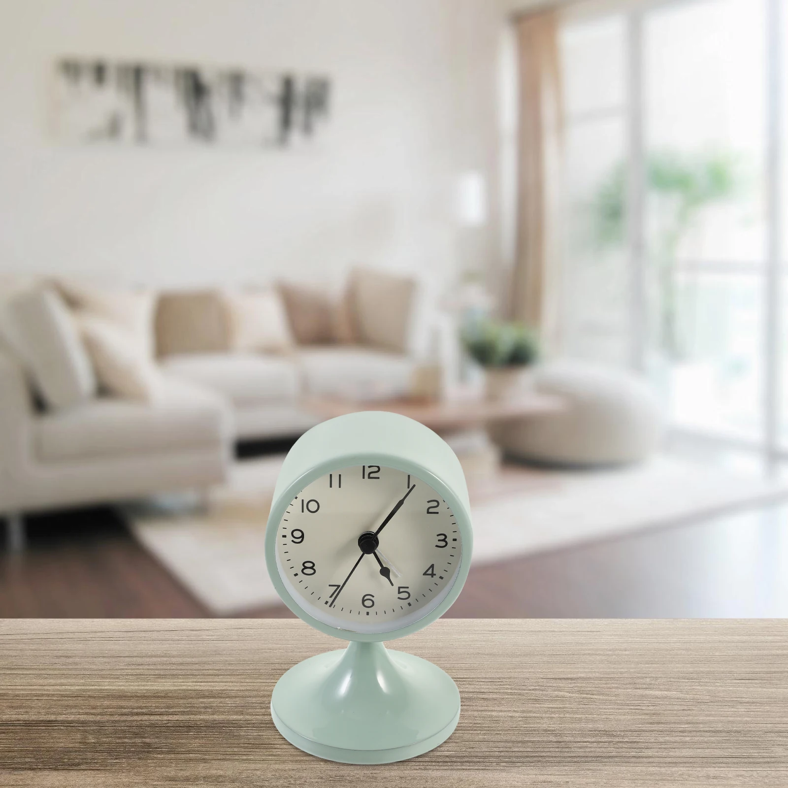 

Nordic Metal Children Alarm Clock Silent Desk Luminous Small Portable Decorative Quartz Mute Clocks Bedroom Table