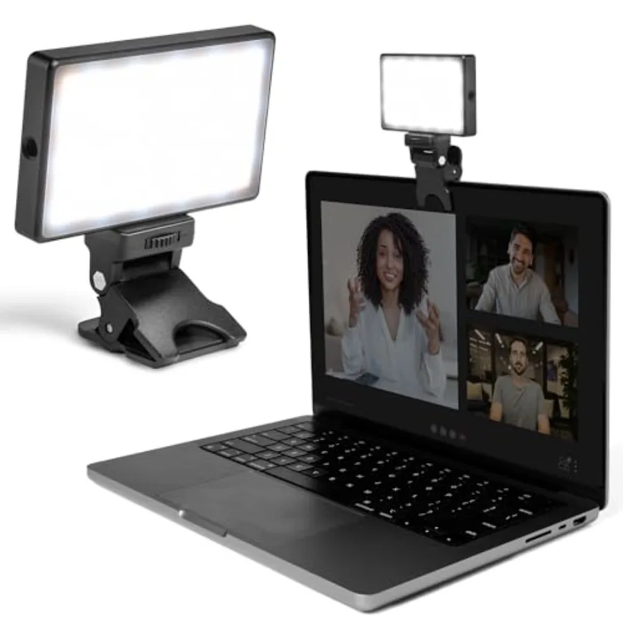 

Video Conference Lighting Kit Live Streaming Video Conferencing Remote Working Lighting Accessory for Laptop Adjustable Brightn