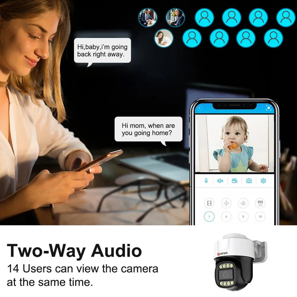 4K Poe Camera Ptz Cctc Security Protection Camera Outdoor Two Way Audio 8mp Camera Waterproof External Video Surveillance Kit