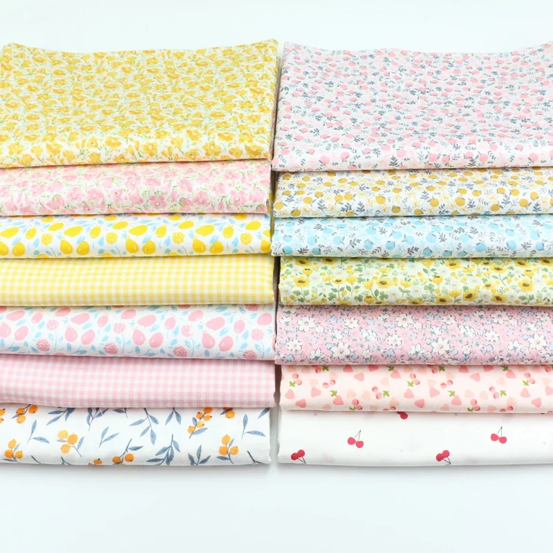 160x50cm Beautiful Fresh Small Floral Cloth Girls Dress Pajamas Home Wear Cotton Duvet Cover Fitted Sheet Printed Fabric