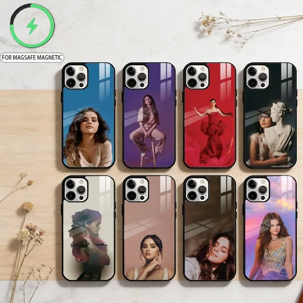 

Чехол для телефона Selena Gomez для iPhone 17, 16, 15, 14, 13, 12, 11 Plus, Pro Max, магнитный, для беспроводной зарядки Magsafe