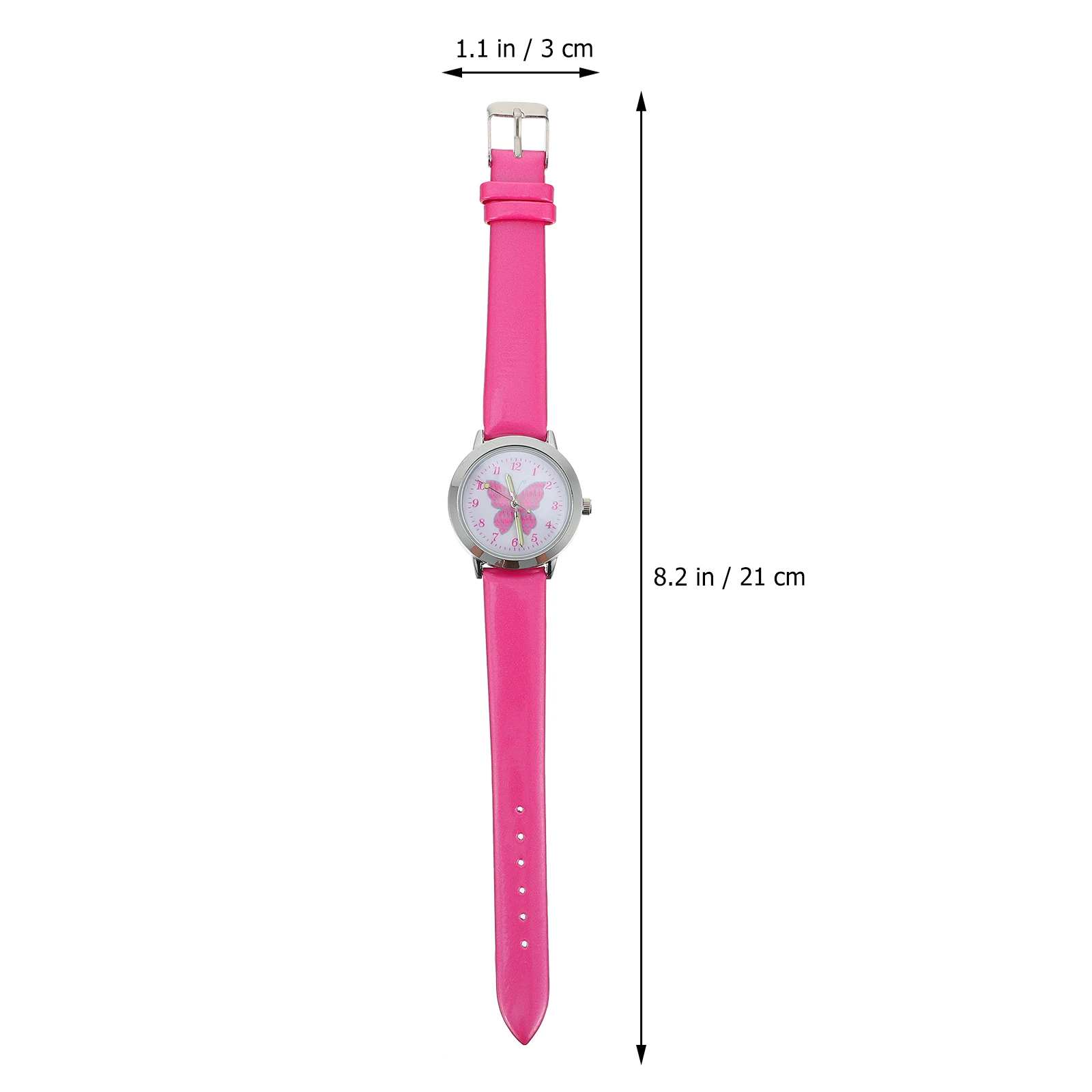 1 pz orologio per bambini modello di farfalle adorabili orologio da polso per bambini luminoso orologio da ragazza durevole del fumetto quadrante trasparente lega di colore brillante