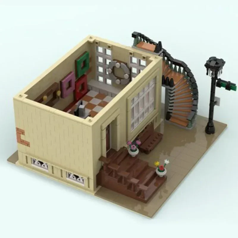 

Moc Building Bricks City Street View Model Frame Shop Technology Modular Blocks Gifts Toys For Children DIY Sets Assembly