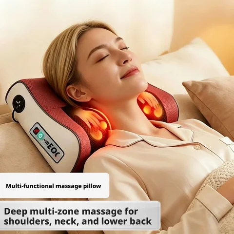 Full Body Kneading Massage Pillow Electric Cervical Massager Home Relax Neck Waist Back Muscle Soreness Relief Comfort Care