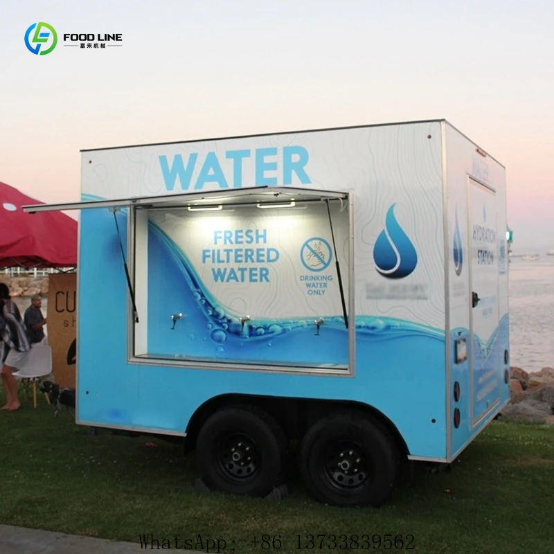 Customized Outdoor Mobile Water Trailer Portable Filtered Fresh Water Drinking Station