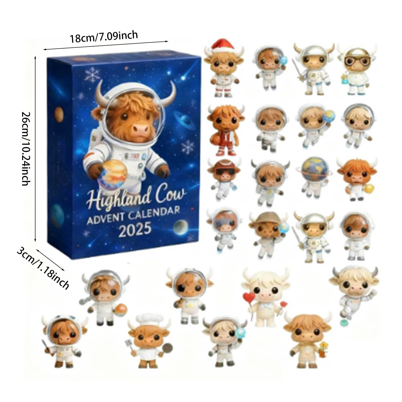 Minuterie de brosse à dents de deux minutes, calendrier de vacances 2025, contenant 24 pendentifs en acrylique, adapté au minuterie pour brosser les dents des enfants