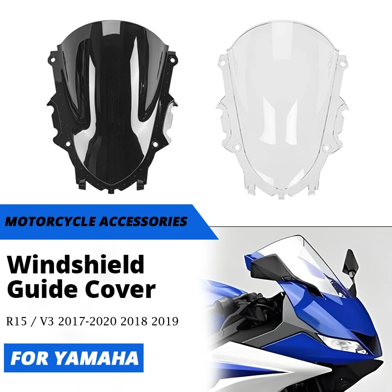 

For YAMAHA R15 V3 2017-2020 2018 2019 Motorcycle Wind Windshield Windscreen Screen Fairing slip on YAMAHA R-15 V-3 2017 2018