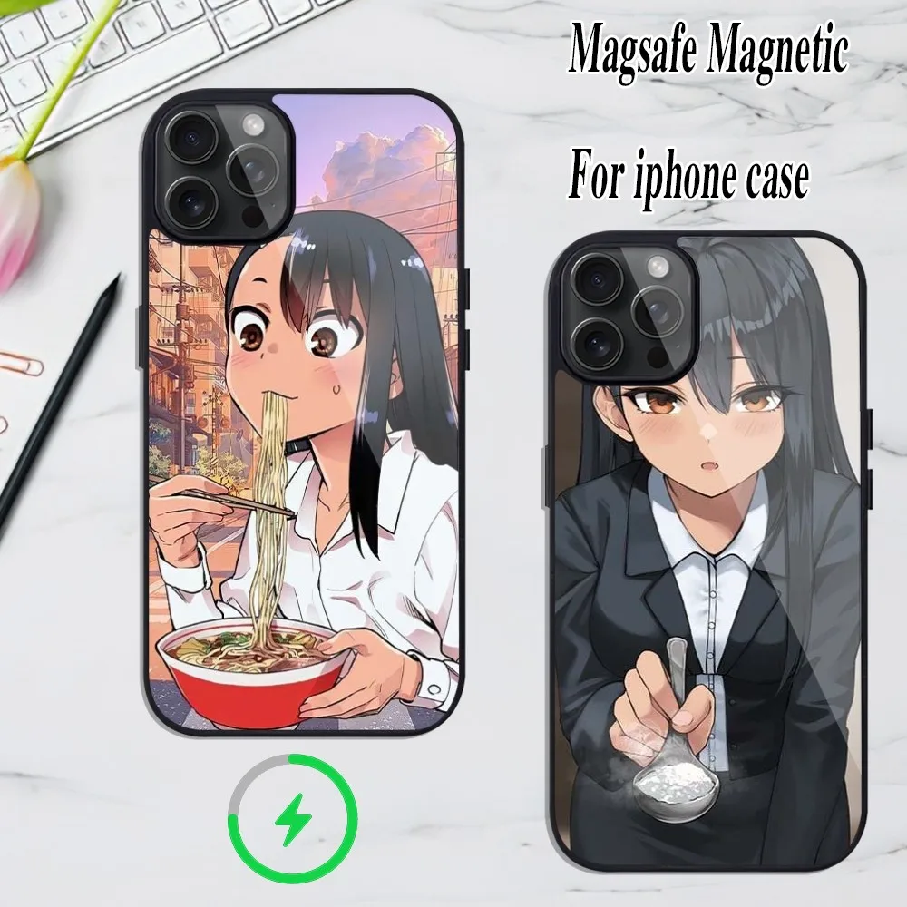 Nagatoro san anime Phone Case For iPhone Magesafe Magnetic  12 13  15 11 Mini 14 Max Pro Plus Shell