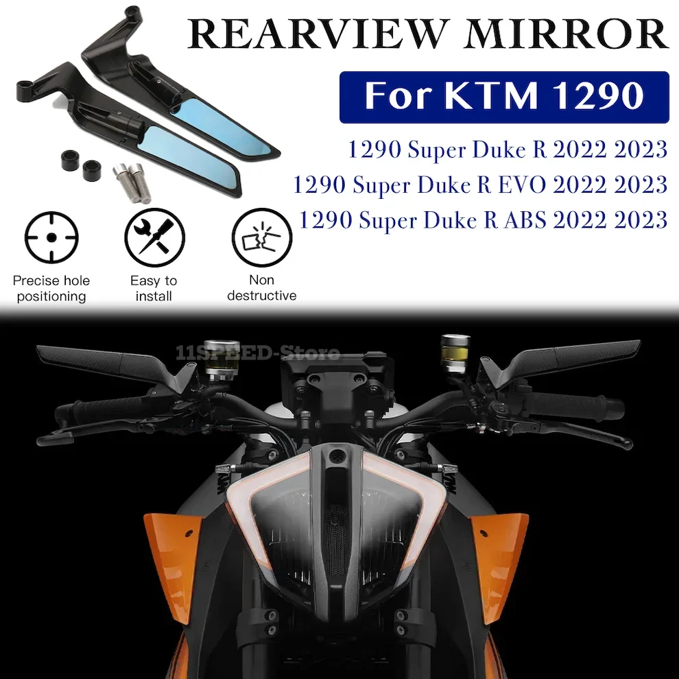 

Stealth Mirrors For KTM 1290 Super Duke R/EVO/ABS Adjustable Winglets Motorcycle Accessories rearview mirror