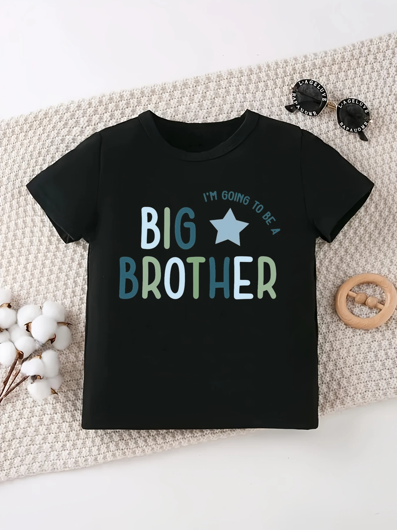 Retro I Am Going To Be A Big Brother Letter Printed T Shirt Boys Pregnancy Announcement Shirt Summer Short Sleeve Shirt