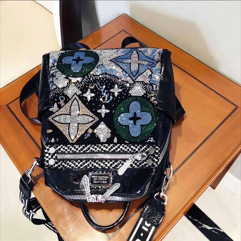 Zaino vintage da donna di lusso Borsa a tracolla di marca multifunzionale da donna Zaino grande in vera pelle di qualità alla moda Mochilas