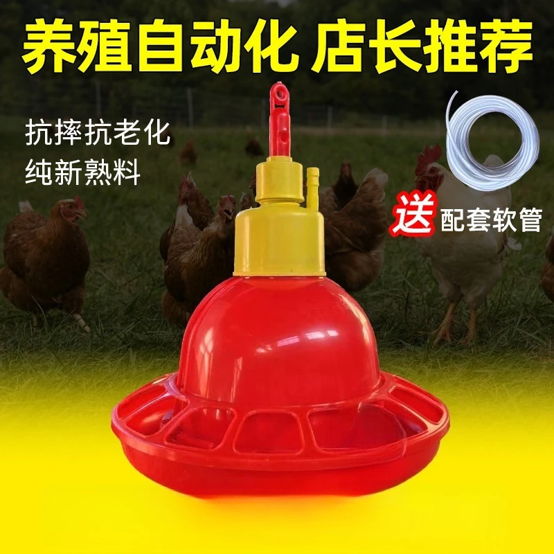 Poultry Automatic Waterer, Water Feeding Equipment for Chicken Duck Goose, Farm Automatic Water Drinking Kettle