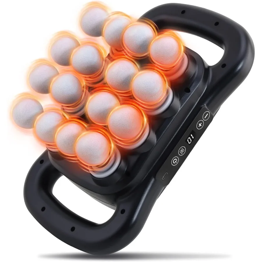 

Набор массажных пистолетов с 16 головками для облегчения глубоких тканей, электрический ударный массажер с 9 регулируемыми уровнями интенсивности и 9 массажами Att