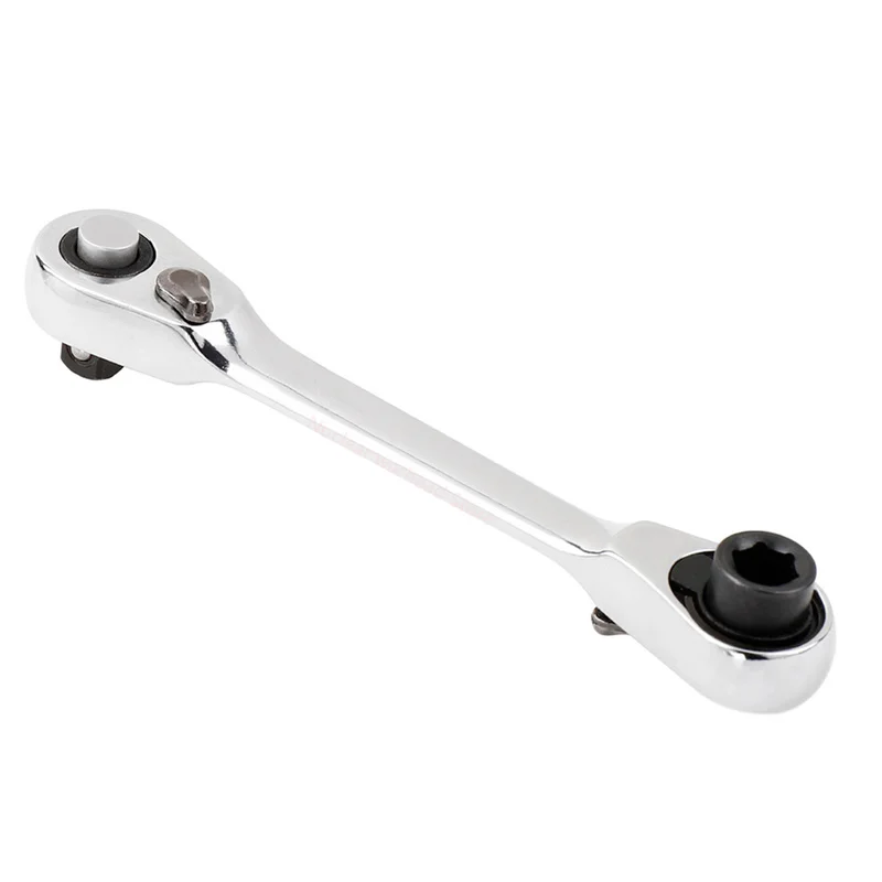 Mini 1/4 Inch Đôi Kết Thúc Nhanh Ổ Cắm Bánh Răng Cờ Lê Thanh Vít Dụng Cụ Chứa 1 X Ratchet Tay Cầm Cờ Lê