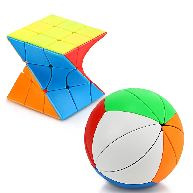 Novelty Twist Cube Speedcube 3x3x3 Stress Relief Anxiety Toys Best Creative Gifts For Kids Adults Educational Brain Teasers