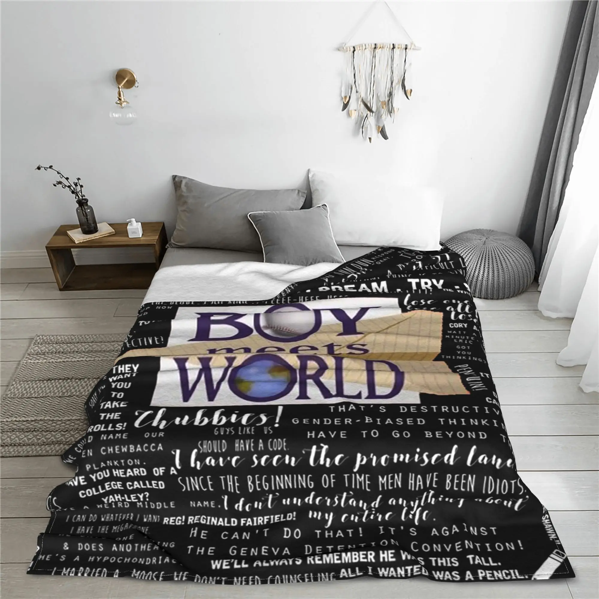 Boy Meets World Memorable Quotes Blankets Portable Fleece Sofa Throw Blanket for Couch Bedding Travel Throws Bedspread Quilt