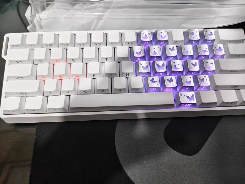 AULA WIN60 HE Magnetic Keyboard 21 Keys Butterfly Keycaps Wired 8K Return RGB Hotswap Customized E-sports Gaming Keyboard