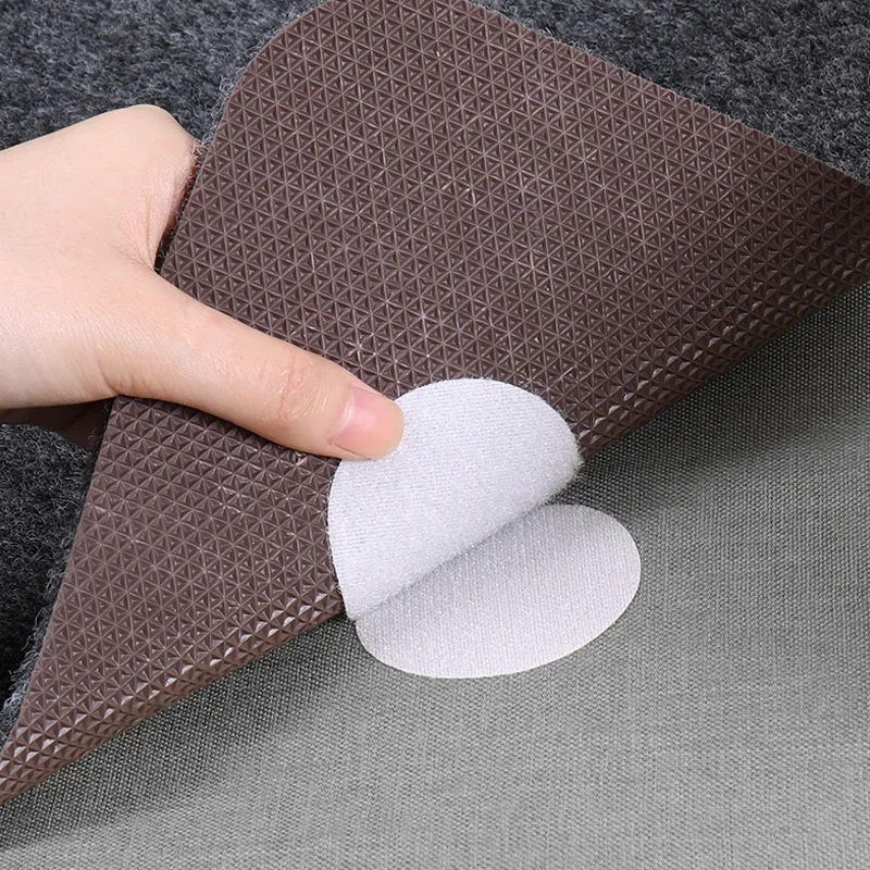 5/10/20pcs Sofa Cushion Fixing Stickers Self-Adhesive Fastener Hook Loop Strips Sofa Mat Bed Sheet Carpet Anti Slip Mat