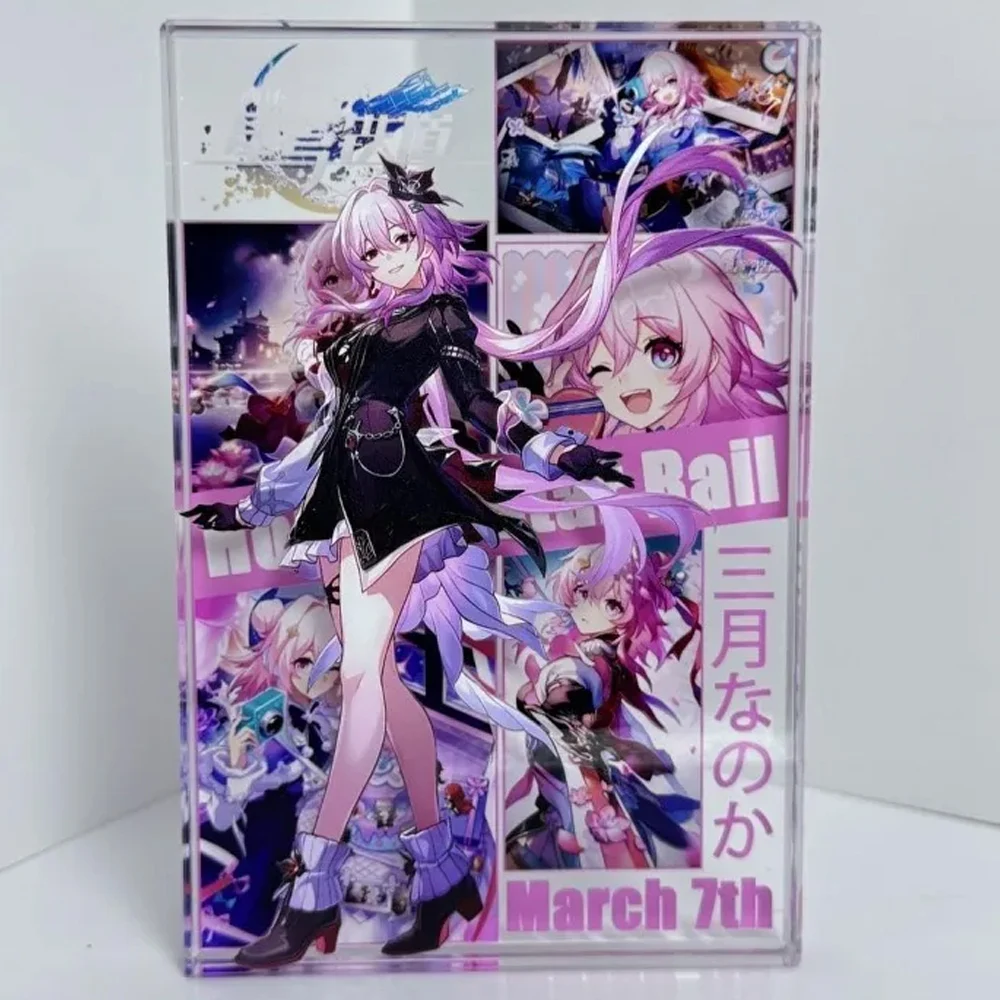Honkai: Star Rail March 7th Cosplay Stand Card Ornament Acrylic Standing Sign Brick Mahjong Birthday Gift Halloween Collection