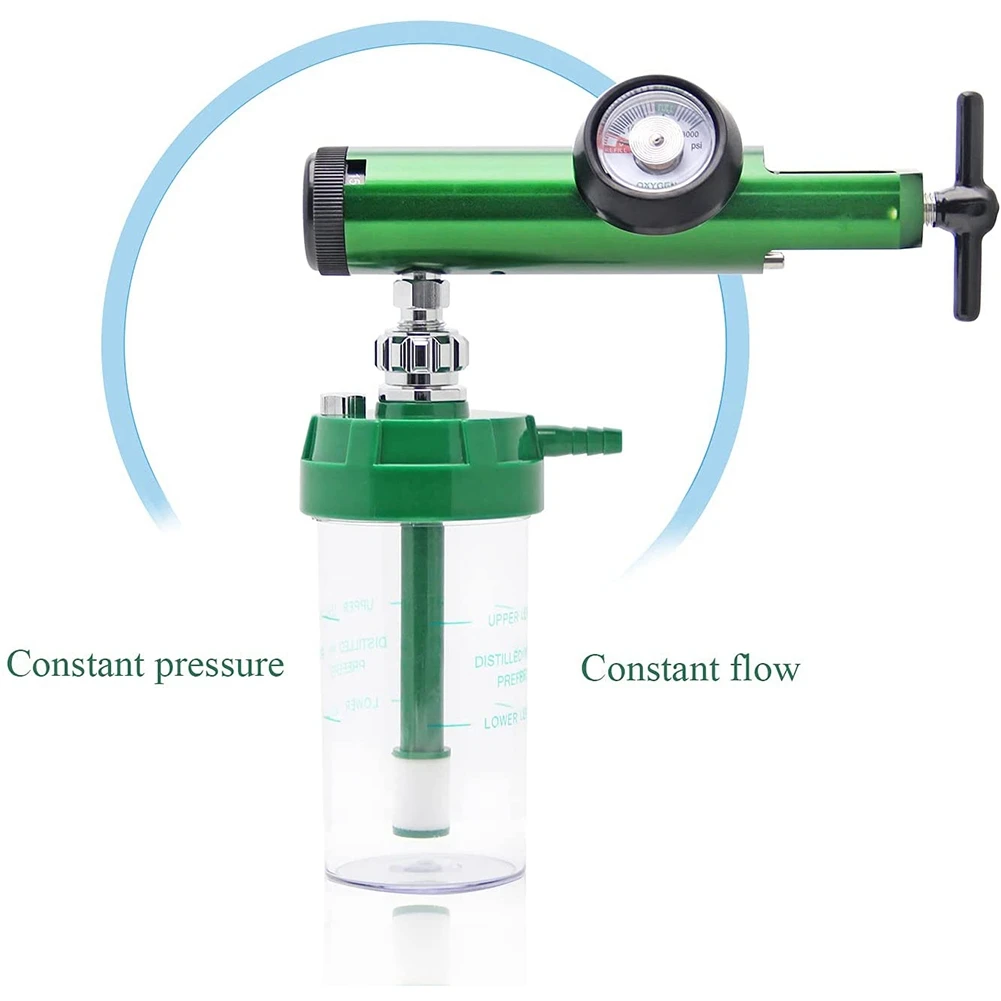 AED6-medidor de fluxo de oxigênio regulador de oxigênio 0-15 l/min medidor de válvula reguladora de pressão com rosca de entrada 870