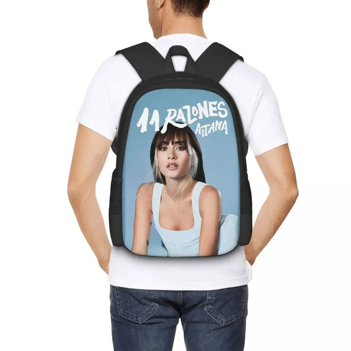 Spanish Singer A-Aitana Travel Laptop Backpack, Business College School Computer Bag Gift for Men & Women