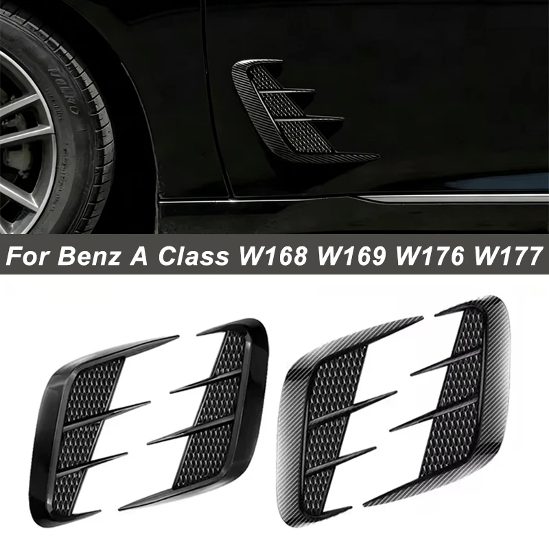 Shark Gills Side Fender Sticker Simulation Air Intake Trim For Mercedes Benz A Class W168 W169 W176 W177 Body Accessories