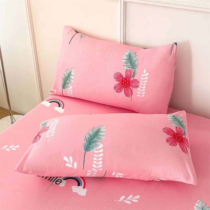 Comfortable Flowers Pillowcase For Single Twin Bed 1PC 48x74cm Pillow Covers With Adult And Student Sizes Decoration For Home