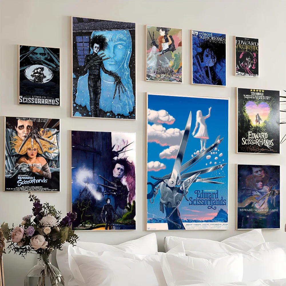 

Move Edward Scissorhands Classic Movie Posters Vintage Room Bar Cafe Decor Nordic Home Decor