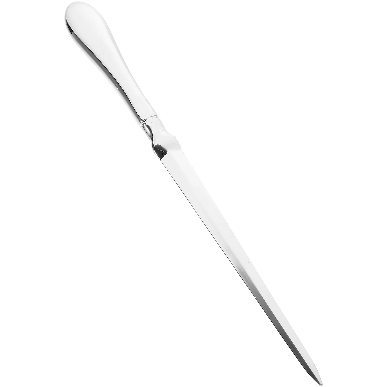 Portable Alloy Letter Opener Envelope Opener with Gift Box Practical Paper for Home Shop (Silver)