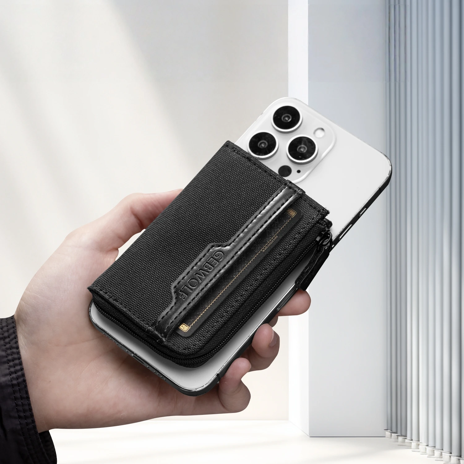 

Магнитный кошелек для телефона, держатель для карт с RFID-защитой, мини-кошелек с сильным магнитом для iPhone 17/16/15/14/13/12/Pro/Max/Plus