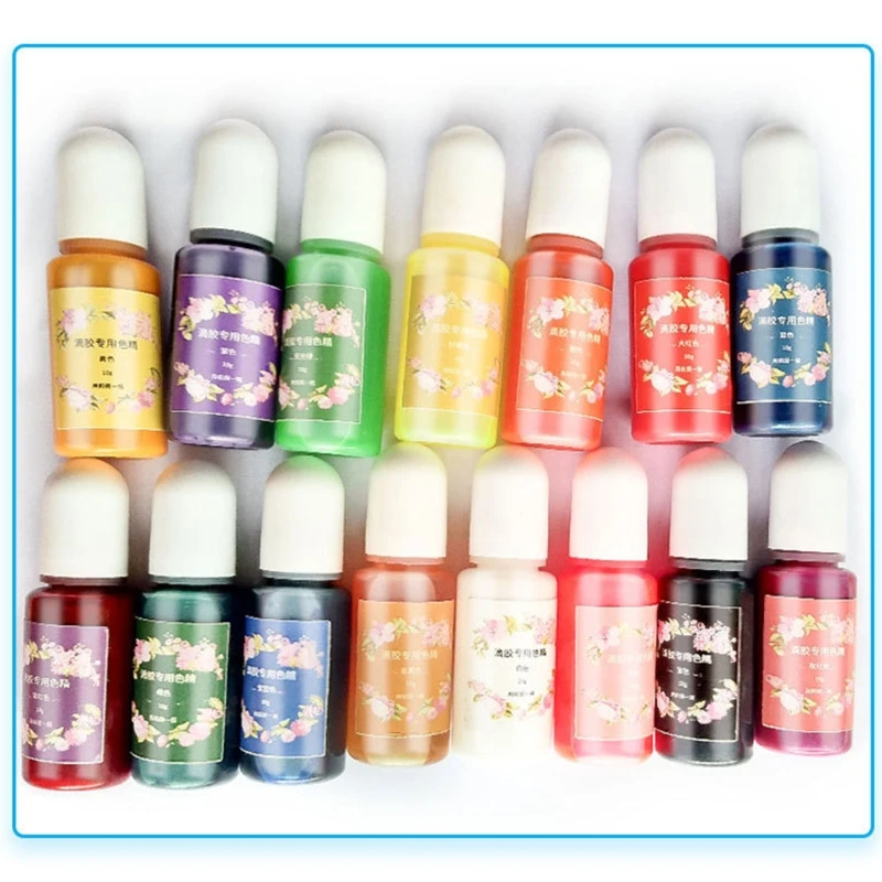 Q0KE 10Pieces/set Concentrated UV Resin Colorant Epoxy Resin Pigment UV Resin Dye