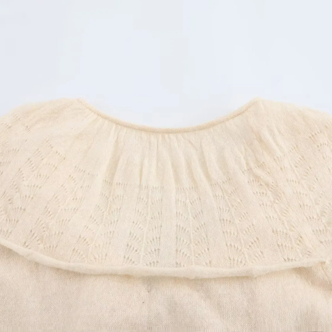 Faionable الطبقات الزخرفية تريكو ربيع جديد وصول المرأة irt سليم صالح جرس Sve V-Ne سترة ألياف البوليستر