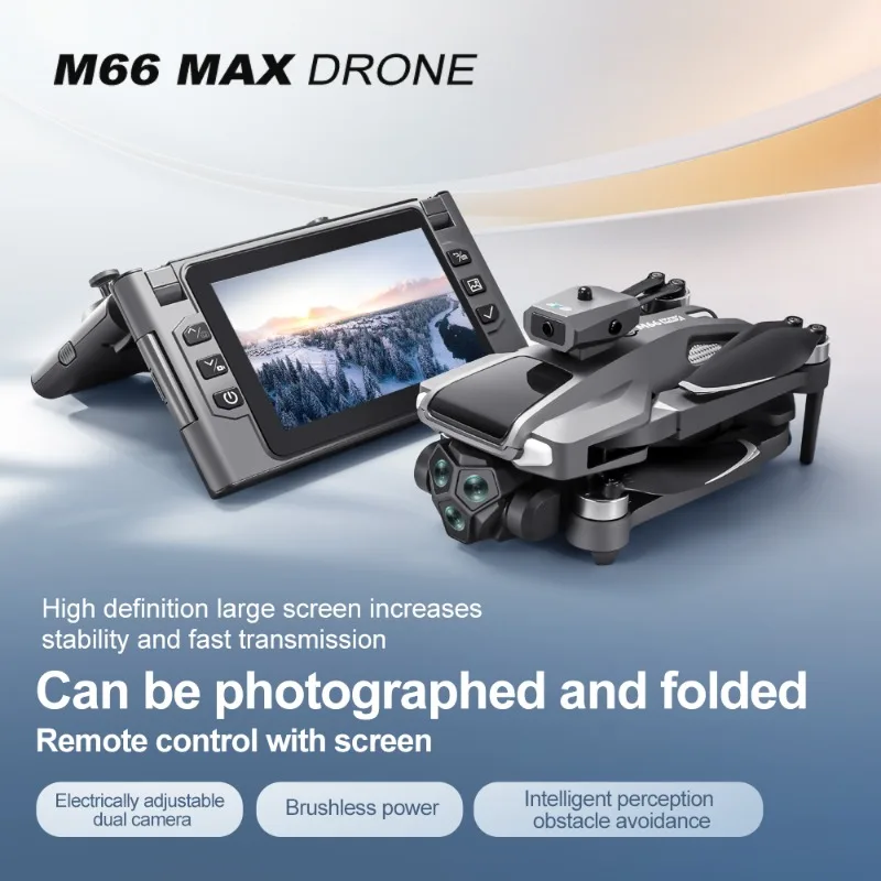 M66 MAX Professional Drone 4K HD Camera Screen Remote Control With Folding RC Drone Obstacle Avoidance Optical Flow Hover