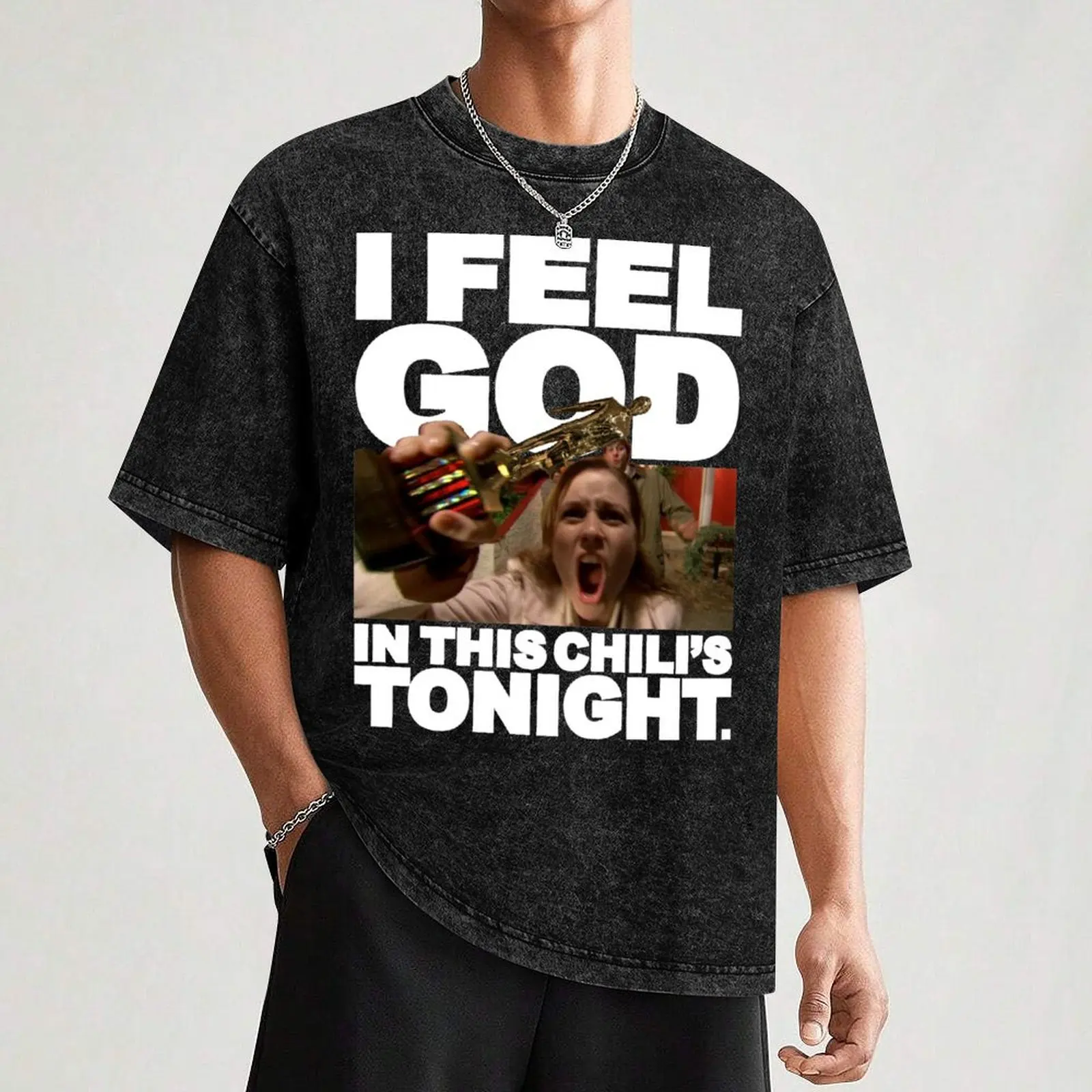 I Feel God In This Chili's Tonight- Pam Beesly T-Shirt Fitness Quick Dry Short Sleeve Top
