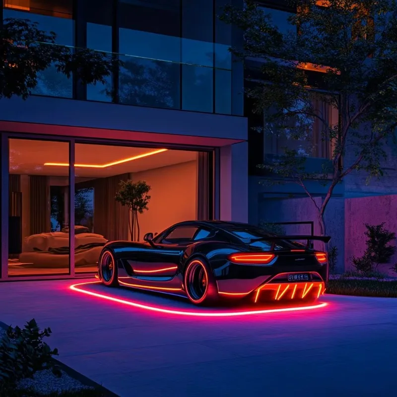 APP Control Car Led Decorative Light Atmosphere Lamp RGB Led Strip Light Underglow Light Flexible LED Underbody