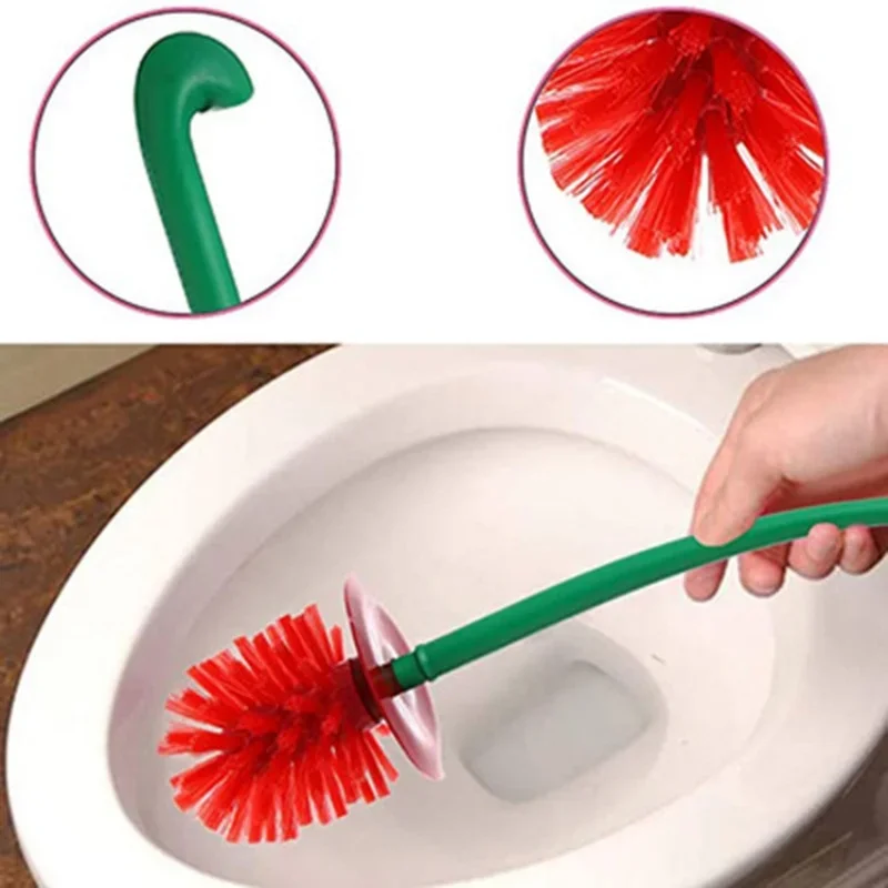 1pc Red Toilet Brush Creative Lovely Cherry Shape Lavatory Toilet Brush Holder Set Toilet Holder Bathroom Accessories