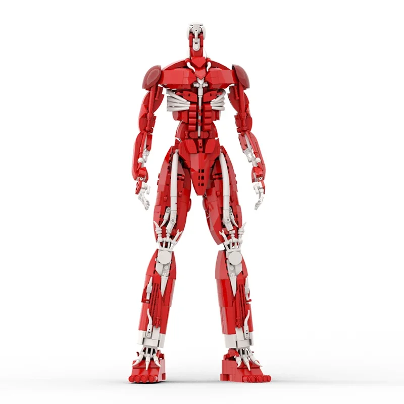 Anime Film Figuur Rode Colossus Titan Mech Warrior Bouwsteen MOC Aanvallen Titan Robot Model Kinderen Montage Speelgoed Verjaardagscadeau
