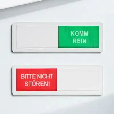 2pcs Sliding Door Sign Premium Acrylic High-Visibility Occupied Vacant Indicator For Office Bathroom Restroom Use Privacy