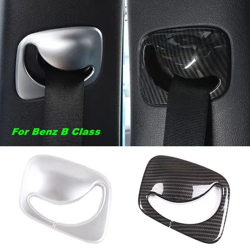 

Chrome ABS Car Seat Safety Belt Cover Frame Trim Sticker For Mercedes Benz B Class W247 B180 B200 B260 2020-2023 Accessories