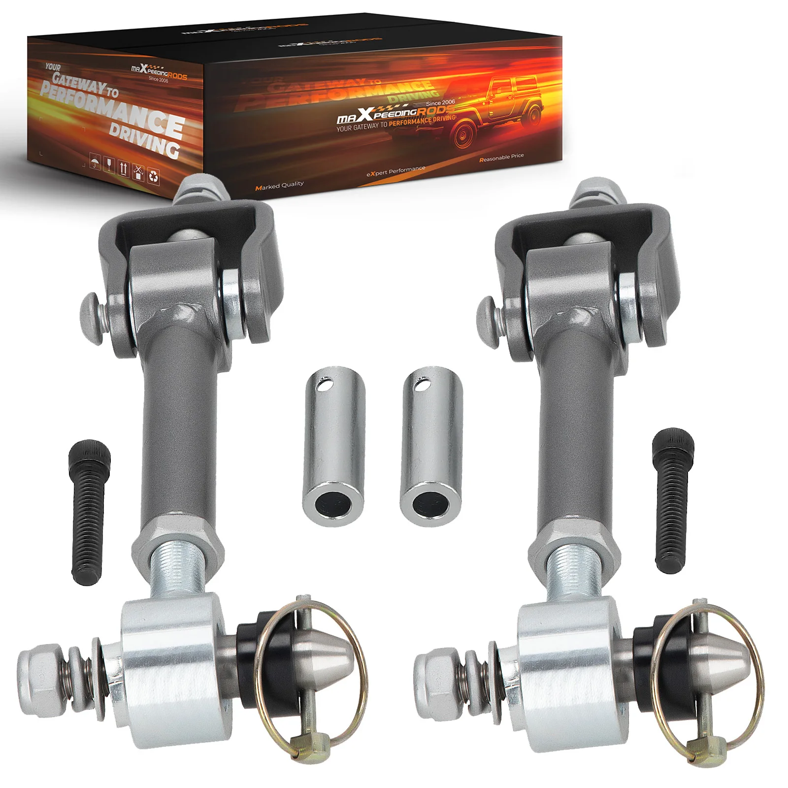 

Adjustable Front Sway Bar Links Disconnects 2-3.5" for Jeep Cherokee XJ 84-2001